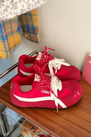 Korean Style Women's Thick-Soled Sneakers - Versatile White Casual Training Shoes for Spring Summer 2025