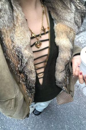 Korean Style Women's Winter Thick Parka Jacket with Fur Collar and Mountain Carving Design in Pumpkin Color