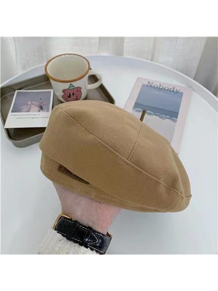 Korean Style Women's Wool Beret, Retro Japanese Pumpkin Hat, Versatile Autumn Winter Painter Cap, Trendy British Design Korean Style Women's Wool Beret, Retro Japanese Pumpkin Hat, Versatile Autumn Winter Painter Cap, Trendy British Design