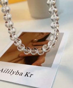 Korean Transparent White Crystal High-End Necklace - Sweet Collarbone Chain for Spring Summer INS Style Fashion