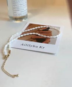 Korean Transparent White Crystal High-End Necklace - Sweet Collarbone Chain for Spring Summer INS Style Fashion