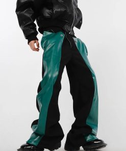 Kpop Idol Fashion Female Casual, Japanese Elegant Fashion - Cyberpunk Faux Leather Pants