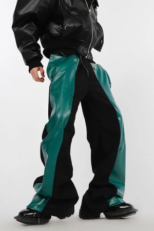 Kpop Idol Fashion Female Casual, Japanese Elegant Fashion - Cyberpunk Faux Leather Pants