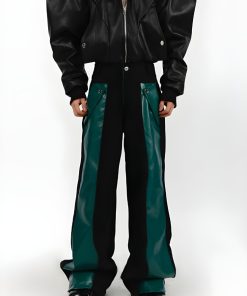 Kpop Idol Fashion Female Casual, Japanese Elegant Fashion - Cyberpunk Faux Leather Pants