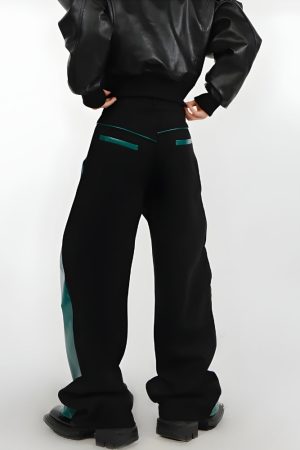 Kpop Idol Fashion Female Casual, Japanese Elegant Fashion - Cyberpunk Faux Leather Pants
