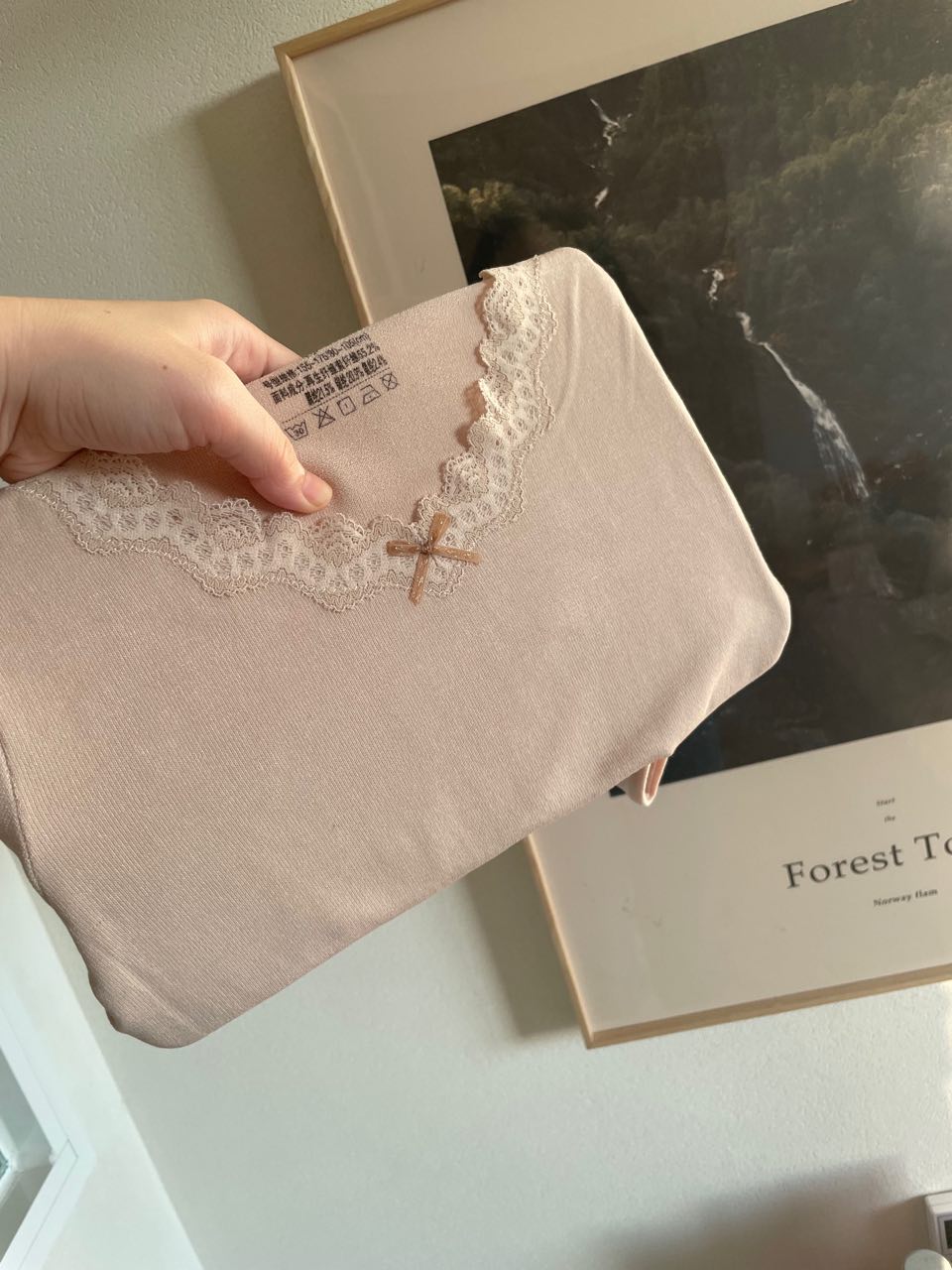 Lace Autumn Top and Pants Set with Bow Tie - Warm Thermal Underwear, Cashmere Feel, Gentle and Sweet Style Lace Autumn Top and Pants Set with Bow Tie - Warm Thermal Underwear, Cashmere Feel, Gentle and Sweet Style