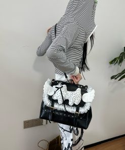 Lace Backpack for Y2K Girls - Dual-Use Shoulder Bag & Japanese Commuting Handbag, Trendy Niche Design