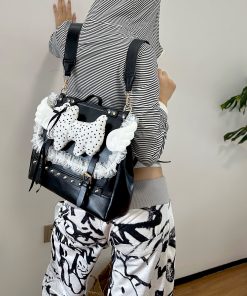 Lace Backpack for Y2K Girls - Dual-Use Shoulder Bag & Japanese Commuting Handbag, Trendy Niche Design