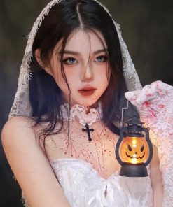 Lace Choker Necklace with Cross for Women - Sweet Cool Sexy Cosplay Collarbone Chain, Perfect for Y2K and Gothic Styles