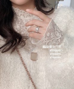 Lace Fleece Mesh Undershirt - Stylish Autumn Winter Half-High Collar White Long Sleeve Top for Women - Y2K Fashion