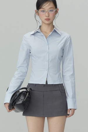 Lace Hollow Blue Shirt for Women - High-End Light Luxury, Age-Reducing Stylish Design, Perfect for Weekend and Casual Wear