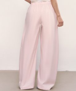 Lace Spliced Double Waistband Casual Pants for Women - Trendy Curved Long Pants for Summer 2025, Y2K Style