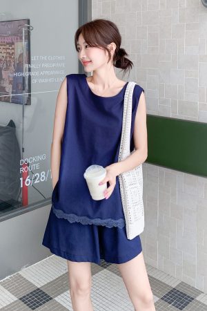 Lace Splicing Vest and Wide-Leg Shorts Two-Piece Set for Women - 2025 Summer Niche Fashion, Versatile and Stylish Outfit