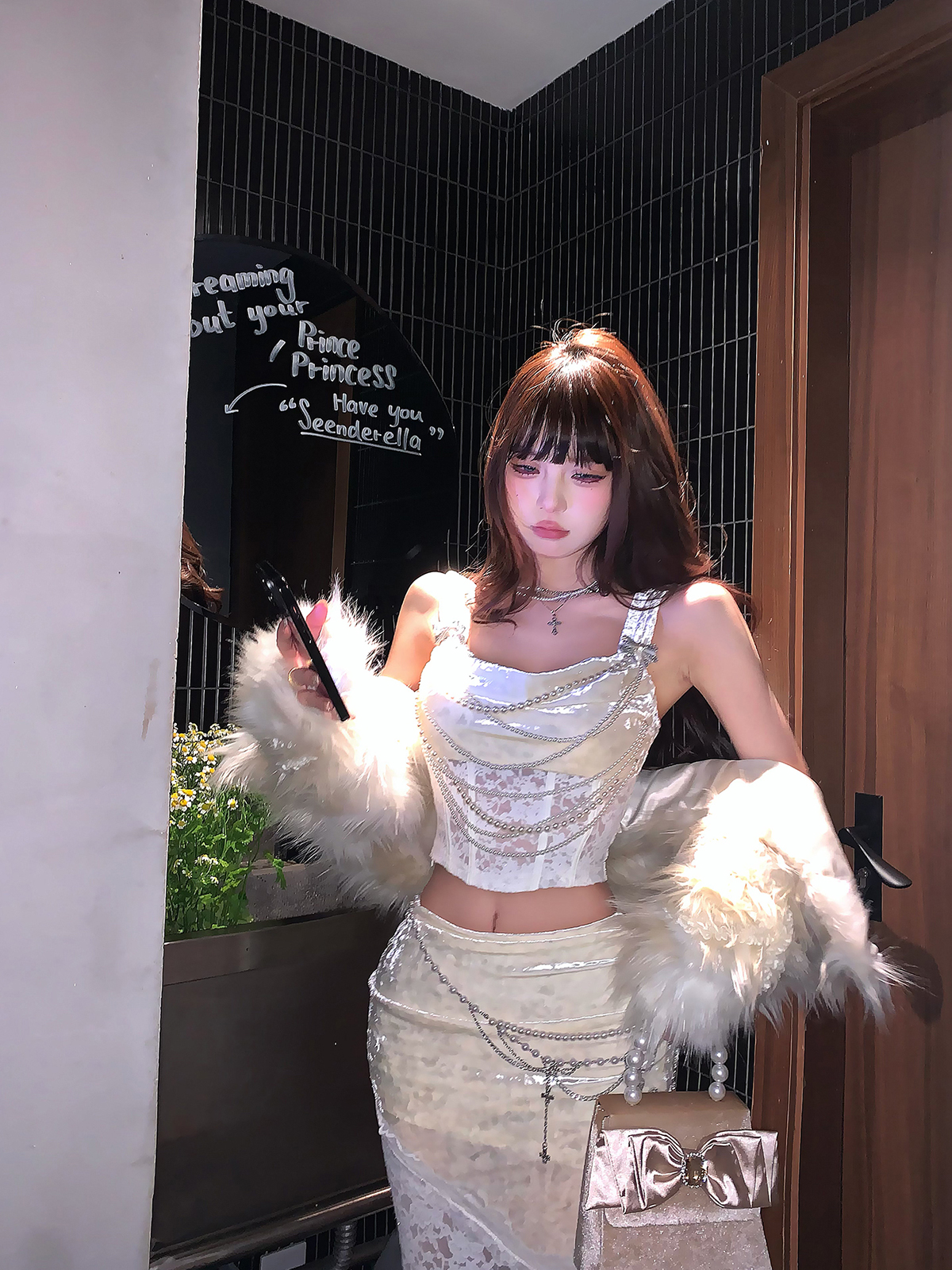 Lace Sweet and Spicy Bodycon Top with Mermaid Skirt - Elegant Winter Outfit for Young Ladies, Perfect for Night Banquets and Formal Events Lace Sweet and Spicy Bodycon Top with Mermaid Skirt - Elegant Winter Outfit for Young Ladies, Perfect for Night Banquets and Formal Events