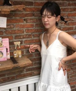 Lace Wide Splicing Hem Layered Base Camisole Dress for Women - Pumpkin Color, Niche Design, Versatile Inner & Outer Wear