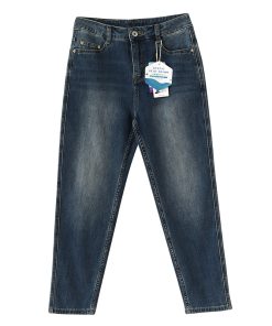 Lambskin Label Acetate Denim Tapered Pants - Slim-Fit Versatile Stretchy Jeans for Effortless Style