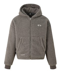 Lambswool Hooded Cardigan, Loose Zipper Jacket for Women, Simple Fashion Knitwear for Autumn and Winter, Cozy Layering Essential