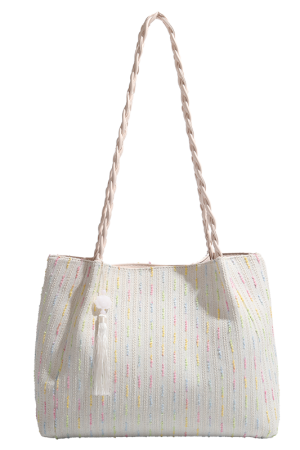 Large Capacity Canvas Tote Bag for Women, Versatile Summer Shoulder Bag for College Students, Casual Stylish Design 2025