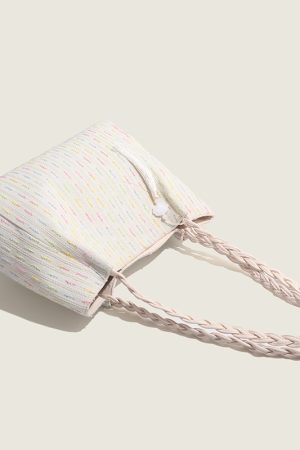 Large Capacity Canvas Tote Bag for Women, Versatile Summer Shoulder Bag for College Students, Casual Stylish Design 2025