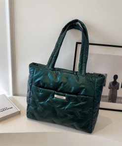 Large Capacity Down Cotton Tote Bag for Women - Spring Summer 2025 Fashion Trend Handbag for Commuting