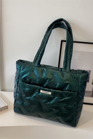 Large Capacity Down Cotton Tote Bag for Women - Spring Summer 2025 Fashion Trend Handbag for Commuting