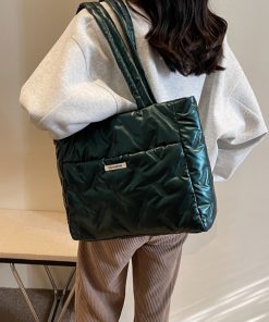 Large Capacity Down Cotton Tote Bag for Women - Spring Summer 2025 Fashion Trend Handbag for Commuting