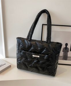 Large Capacity Down Cotton Tote Bag for Women - Spring Summer 2025 Fashion Trend Handbag for Commuting