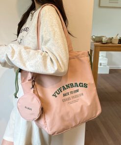 Large Capacity Nylon Tote Bag for Commuting, 2025 Canvas Shoulder Bag for Women - Perfect for Work and Students