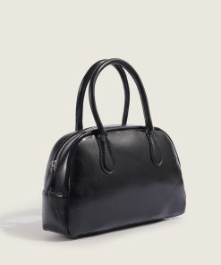 Large Capacity Red Bowling Bag - High-End PU Tote for Weddings & Daily Use, Chic Handheld Boston Style for Women