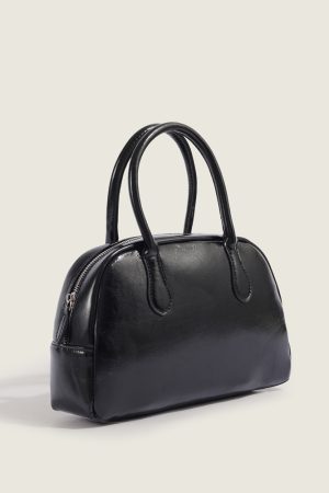 Large Capacity Red Bowling Bag - High-End PU Tote for Weddings & Daily Use, Chic Handheld Boston Style for Women
