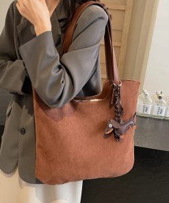 Large Capacity Retro Matte Tote Bag for Women - Stylish Commuting Shoulder Bag for Spring/Summer 2025 Fashion