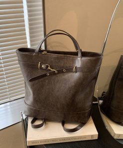 Large Capacity Retro Tote Bag for Women - Spring/Summer 2025 Multifunctional Commuting Backpack - Stylish and High-Quality Design