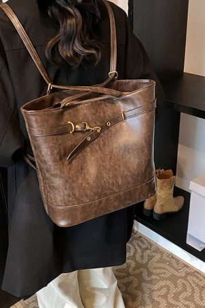 Large Capacity Retro Tote Bag for Women - Spring/Summer 2025 Multifunctional Commuting Backpack - Stylish and High-Quality Design