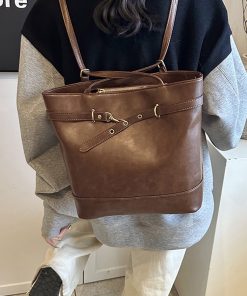 Large Capacity Retro Tote Bag for Women - Spring/Summer 2025 Multifunctional Commuting Backpack - Stylish and High-Quality Design