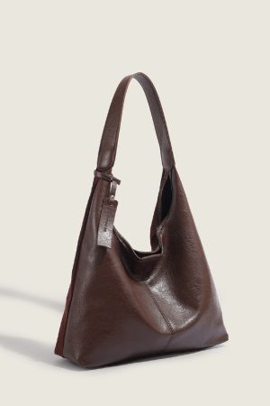 Large Capacity Soft Leather Tote Bag for Women - Vintage Underarm Commuting Shoulder Bag, 2025 New Style