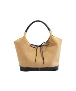 Large Capacity Suede Leather Tote Bag for Women - Fashionable Commuter Shoulder Bag for Autumn Winter 2025