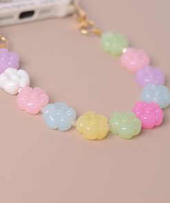 Large Floral Double Buckle Mobile Phone Chain Strap Pendant - Stylish Women's Bag Keychain Charm & Exquisite Decoration