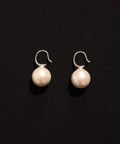 Large Pearl Earrings in S925 Silver - Elegant Korean Style, Versatile Daily Wear, Simple and Chic Design