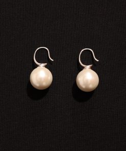 Large Pearl Earrings in S925 Silver - Elegant Korean Style, Versatile Daily Wear, Simple and Chic Design