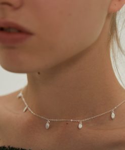 Layered S925 Silver Shell Shaped Choker Necklace - Light Luxury French Vintage Collarbone Chain for Versatile Style