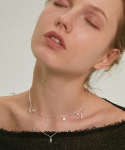 Layered S925 Silver Shell Shaped Choker Necklace - Light Luxury French Vintage Collarbone Chain for Versatile Style