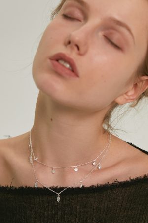 Layered S925 Silver Shell Shaped Choker Necklace - Light Luxury French Vintage Collarbone Chain for Versatile Style