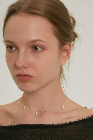 Layered S925 Silver Shell Shaped Choker Necklace - Light Luxury French Vintage Collarbone Chain for Versatile Style