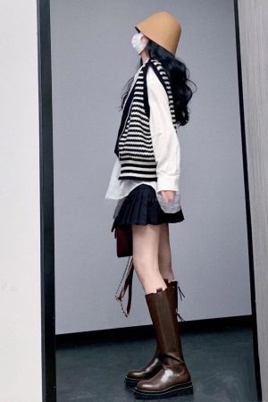 Layered V-Neck Knitted Vest for Women - 2025 Autumn Solid Color Sweater, Trendy Outer Layer for Chic Fall Fashion
