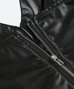 Layering, Mode Inspo - Baddie Faux Leather Crop Top