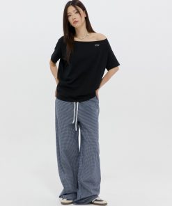 Lazy Off-Shoulder Short Sleeve T-Shirt for Women - 2025 Summer Casual Versatile Loose Top, Fashionable Y2K Style