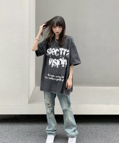 Legal Alien Oversized Short-Sleeve T-Shirt for Men and Women, European American Style, High Street Fashion, Trendy Unisex Tee