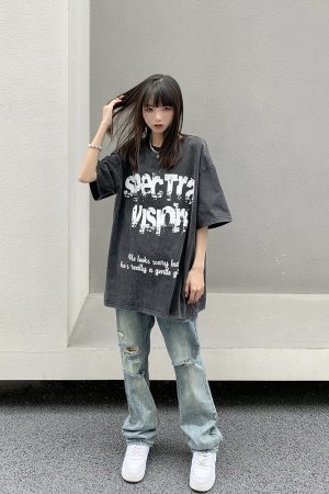 Legal Alien Oversized Short-Sleeve T-Shirt for Men and Women, European American Style, High Street Fashion, Trendy Unisex Tee