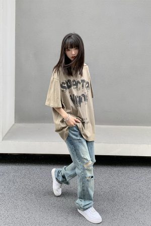 Legal Alien Oversized Short-Sleeve T-Shirt for Men and Women, European American Style, High Street Fashion, Trendy Unisex Tee