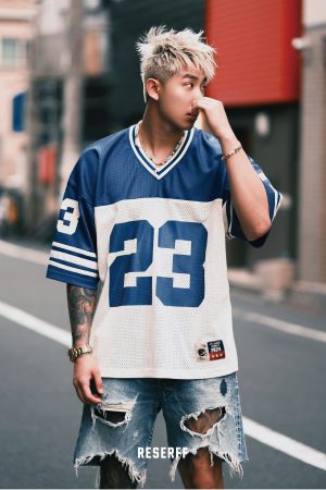 Legendary Return Structure Mesh Short Sleeve Rugby T-Shirt for Men - Casual American Style, Sporty Fashion Essentials